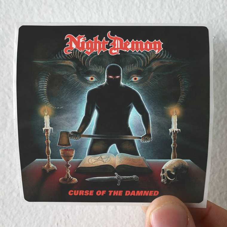 Night Demon Curse Of The Damned Album Cover Sticker
