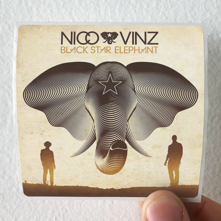 Nico and Vinz Black Star Elephant Album Cover Sticker