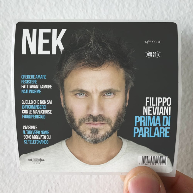 Nek Prima Di Parlare Album Cover Sticker