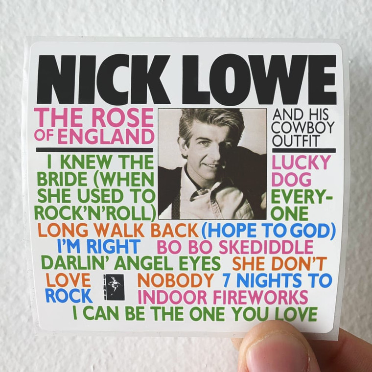 Nick Lowe The Rose Of England Album Cover Sticker