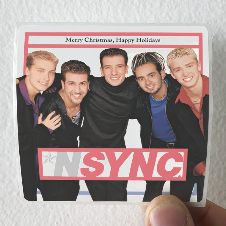 NSYNC Merry Christmas Happy Holidays Album Cover Sticker