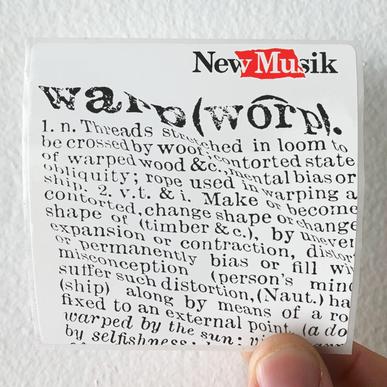 New Musik Warp Album Cover Sticker