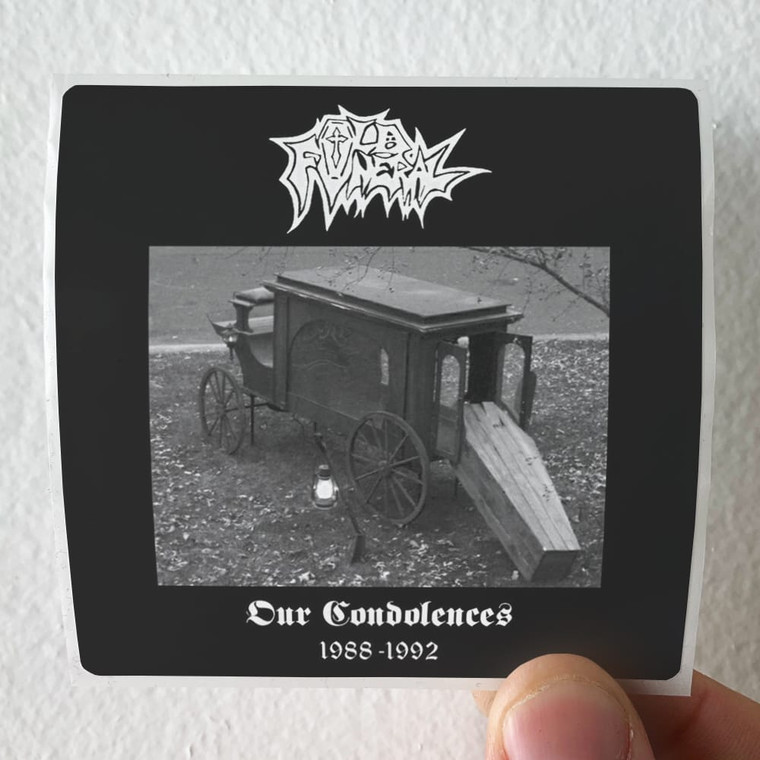 Old Funeral Our Condolences 1988 1992 Album Cover Sticker