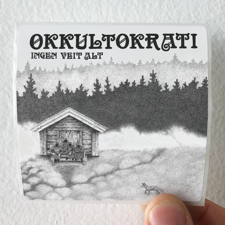 Okkultokrati Ingen Veit Alt Album Cover Sticker