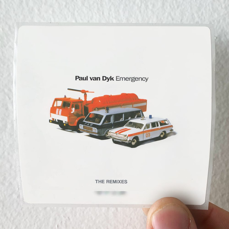 Paul van Dyk Emergency The Remixes Album Cover Sticker