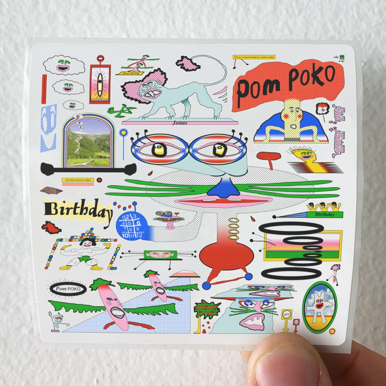 Pom Poko Birthday Album Cover Sticker