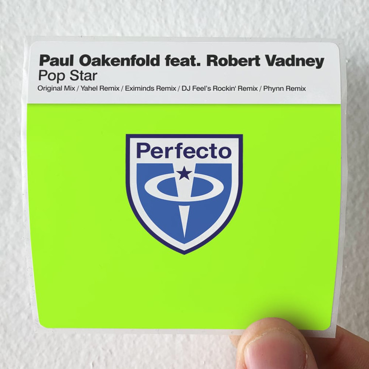 Paul Oakenfold Pop Star Album Cover Sticker