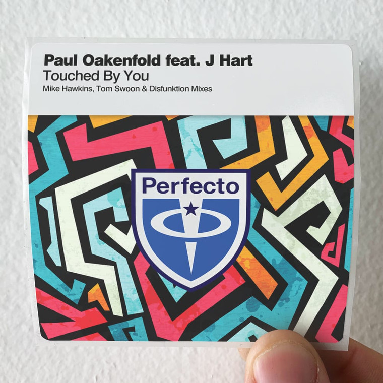 Paul Oakenfold Touched By You Remixes Album Cover Sticker