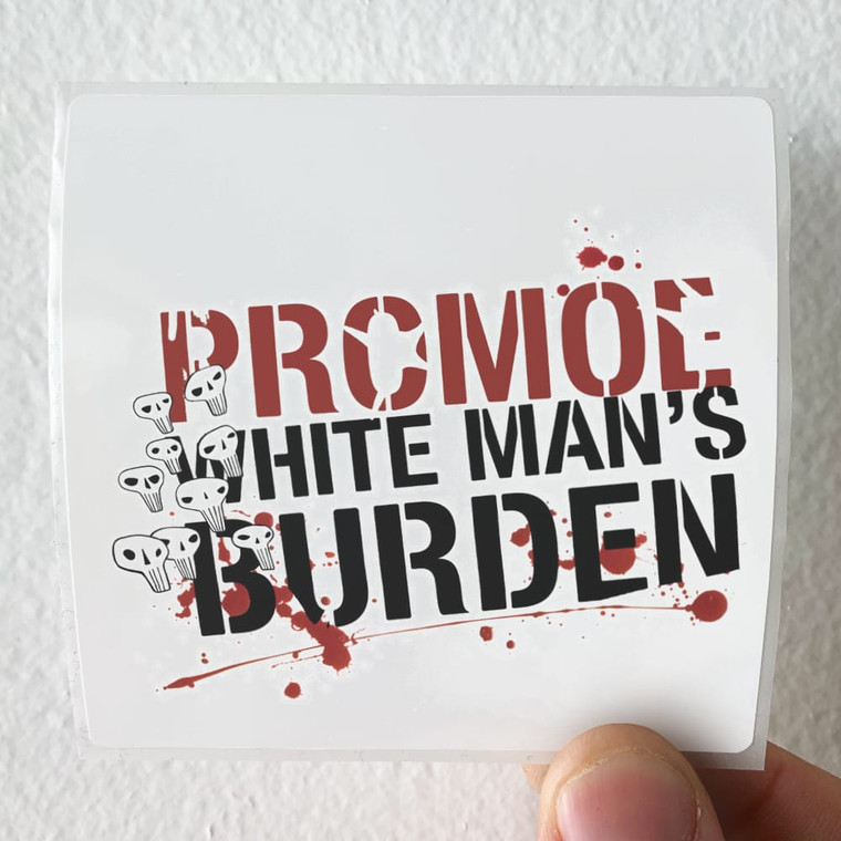 Promoe White Mans Burden Album Cover Sticker