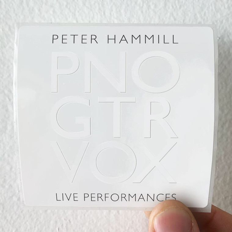 Peter Hammill Pno Gtr Vox Live Performances By Peter Hammill Album Cover Sticker