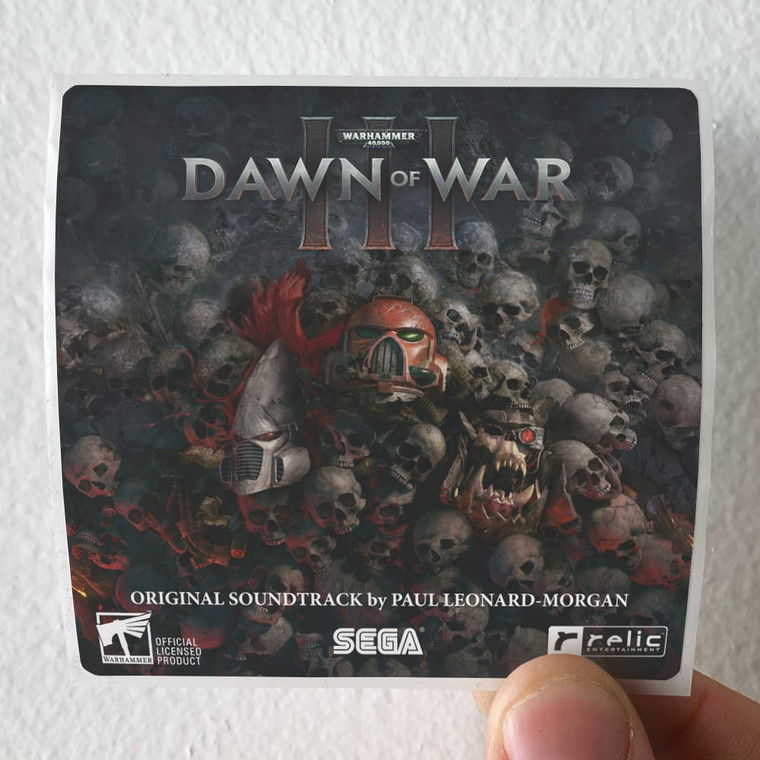 Paul Leonard-Morgan Warhammer 40000 Dawn Of War Iii Official Game Soundtrack Album Cover Sticker
