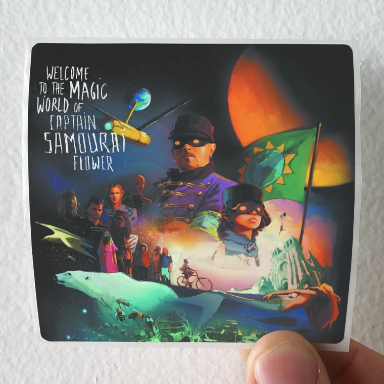 Pascal Obispo Welcome To The Magic World Of Captain Samoura Flower Album Cover Sticker
