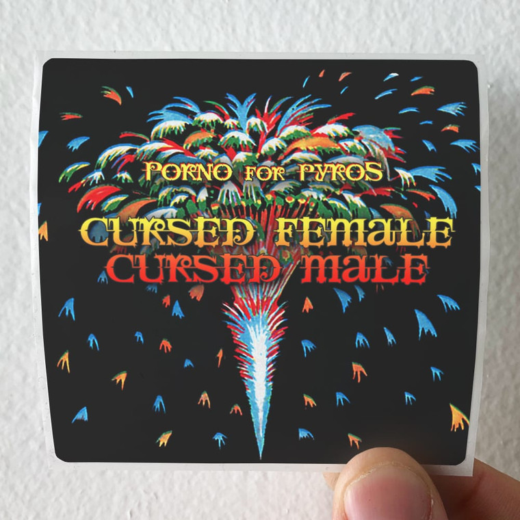 Porno for Pyros Cursed Female Cursed Male Album Cover Sticker