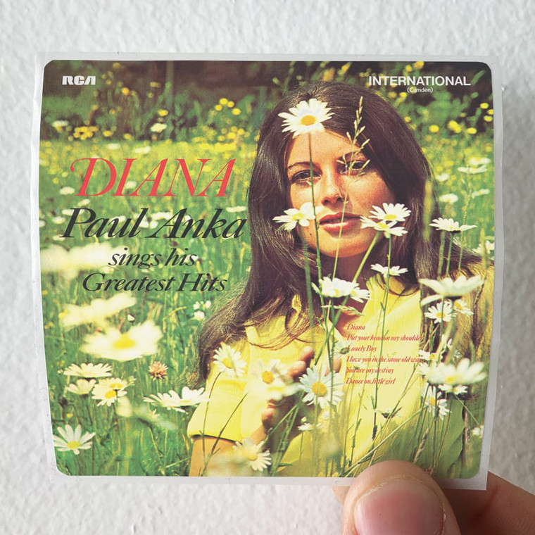 Paul Anka Diana Paul Anka Sings His Greatest Hits Album Cover Sticker