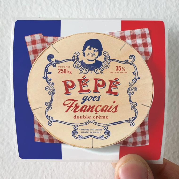Pepe et sa guitare Pp Goes Franais Album Cover Sticker