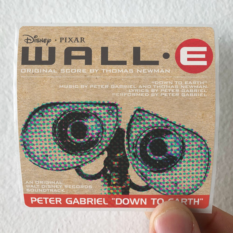 Peter Gabriel Down To Earth Album Cover Sticker