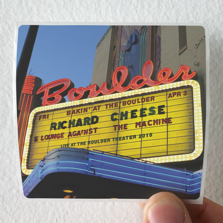 Richard Cheese and Lounge Against The Machine Bakin At The Boulder Album Cover Sticker