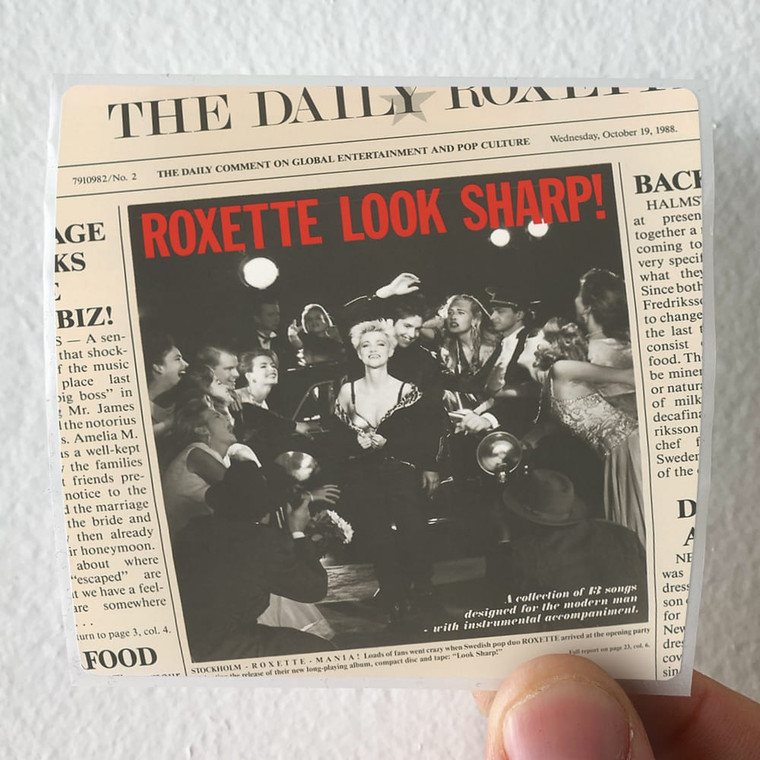 Roxette Look Sharp 1 Album Cover Sticker