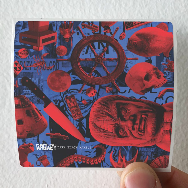 Radkey Dark Black Makeup Album Cover Sticker