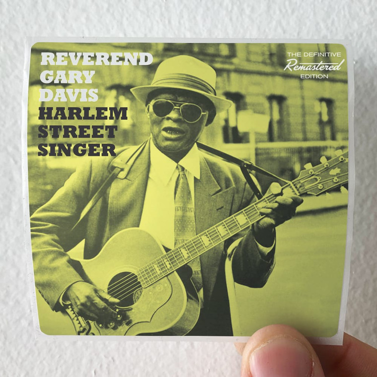 Reverend Gary Davis Harlem Street Singer Album Cover Sticker
