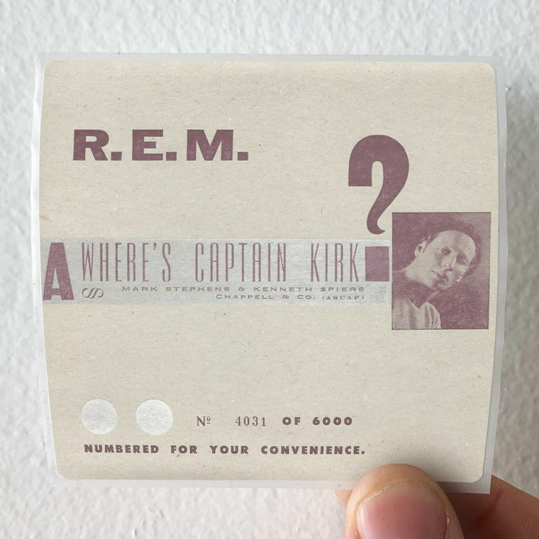 REM 1992 Fanclub Single Album Cover Sticker