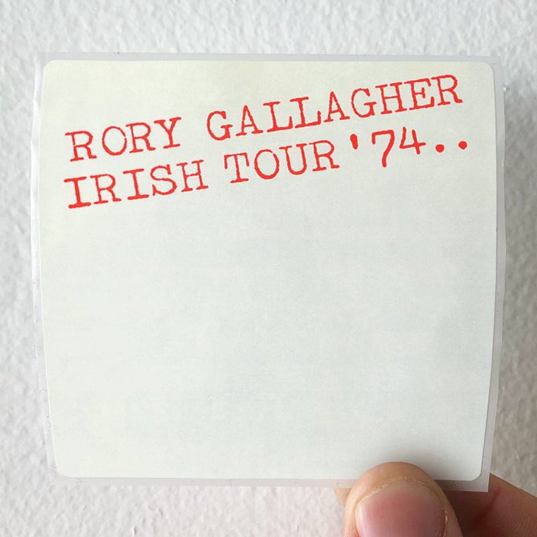 Rory Gallagher Irish Tour 74 2 Album Cover Sticker