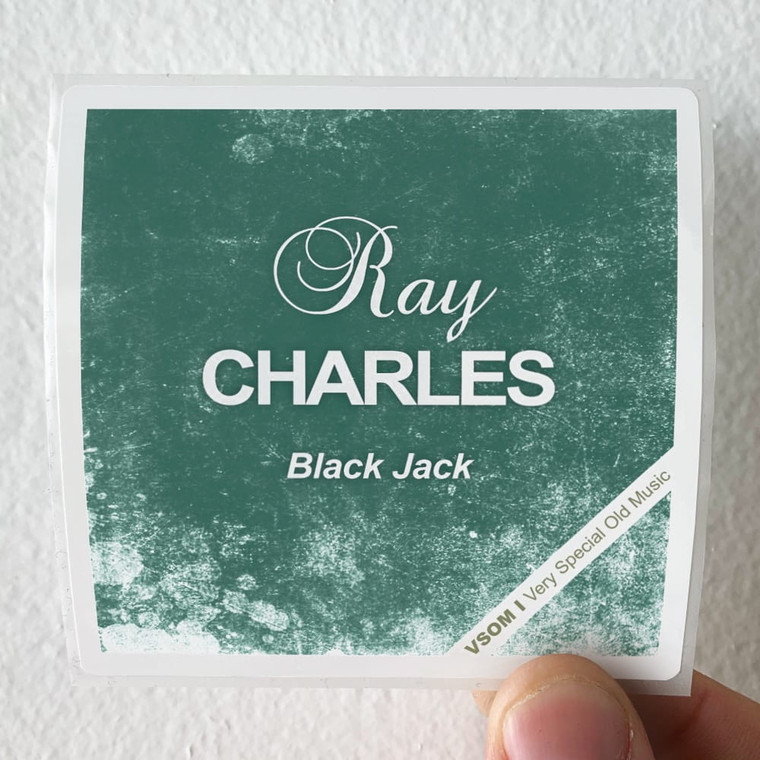 Ray Charles Black Jack Album Cover Sticker