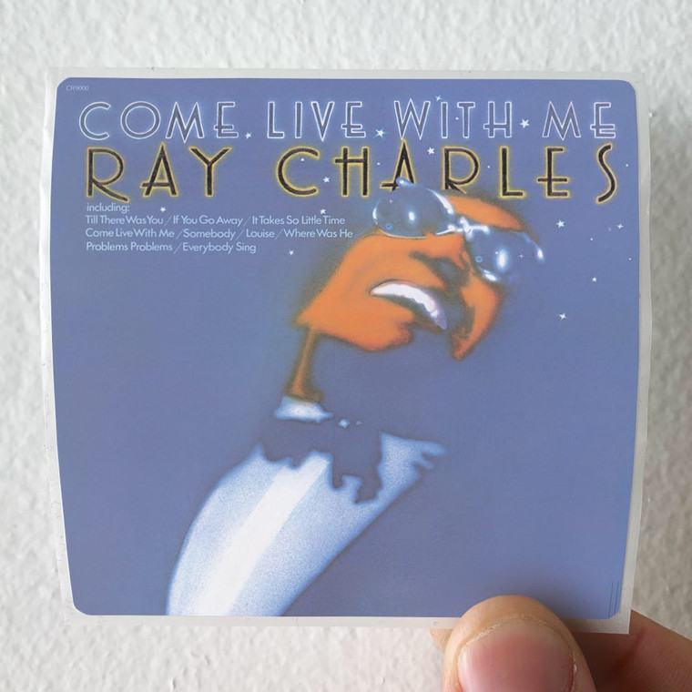 Ray Charles Come Live With Me Album Cover Sticker