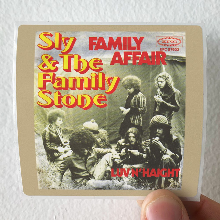 Sly and The Family Stone Family Affair Luv N Haight Album Cover Sticker