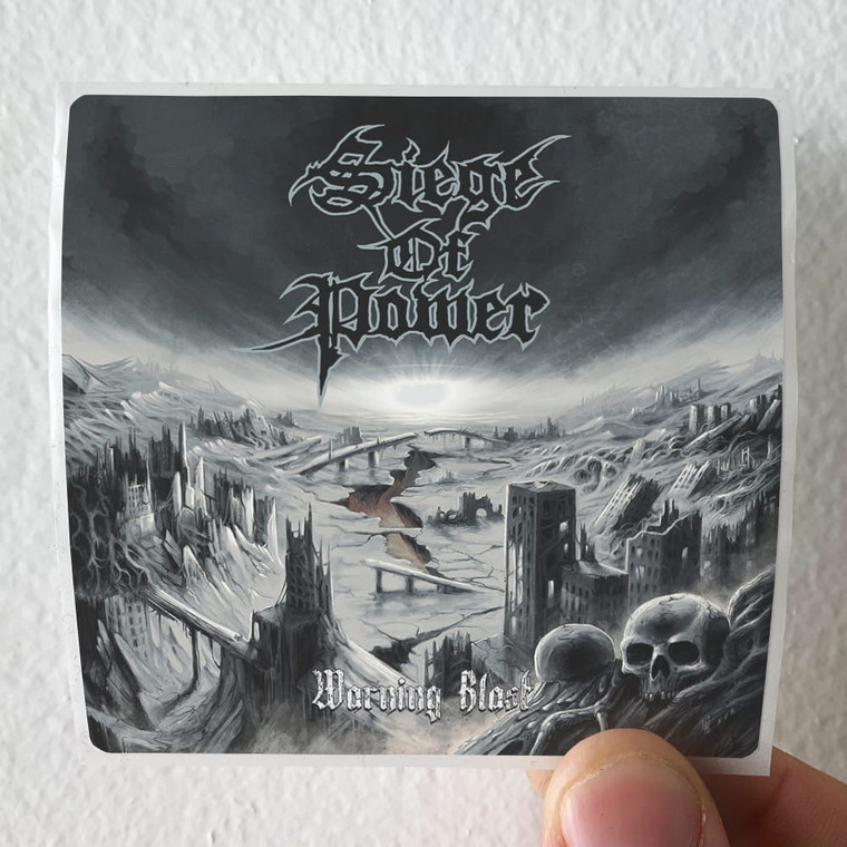 Siege of Power Warning Blast Album Cover Sticker