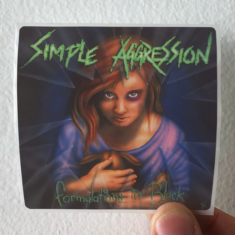Simple Aggression Formulations In Black Album Cover Sticker