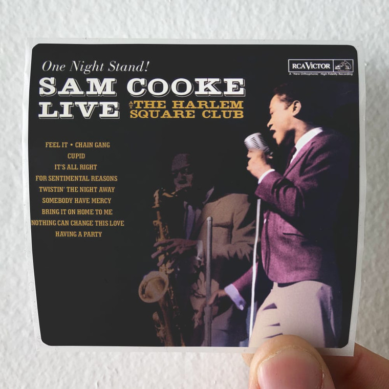 Sam Cooke One Night Stand Sam Cooke Live At The Harlem Square Club Album Cover Sticker