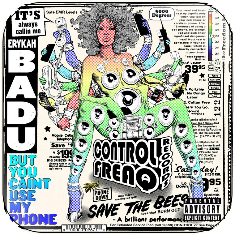 Erykah Badu Danger Album Cover Sticker Album Cover Sticker