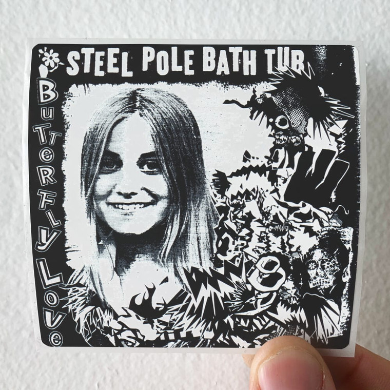 Steel Pole Bath Tub Butterfly Love Album Cover Sticker