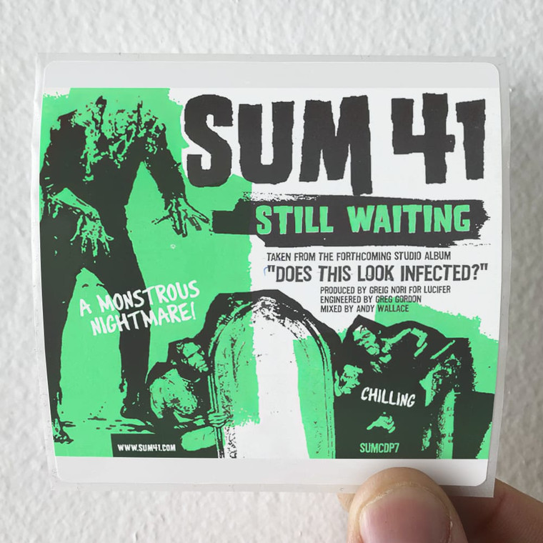 Sum 41 Still Waiting Album Cover Sticker