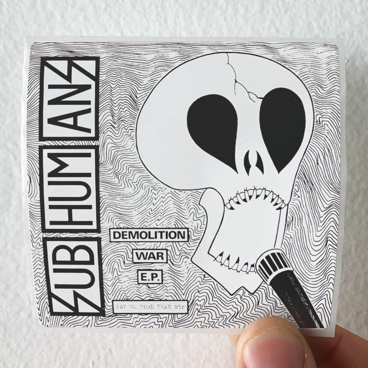 Subhumans Demolition War Ep Album Cover Sticker