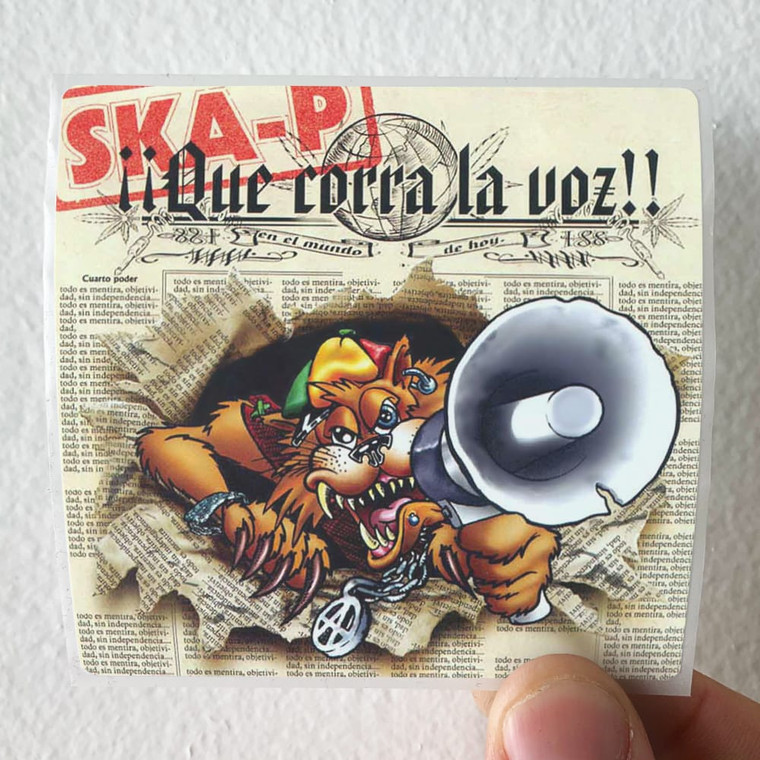 Ska-P Que Corra La Voz Album Cover Sticker