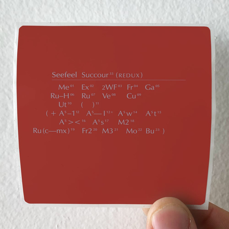 Seefeel Succour Album Cover Sticker