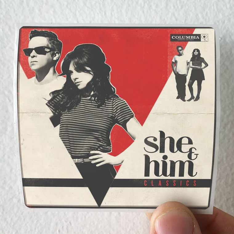 She and Him Classics Album Cover Sticker