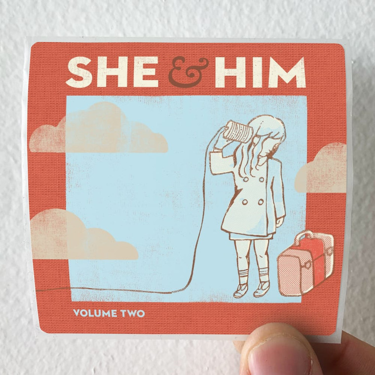 She and Him Volume Two 1 Album Cover Sticker