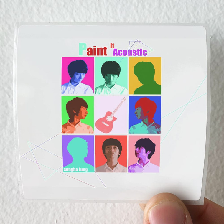 Sungha Jung Paint It Acoustic Album Cover Sticker
