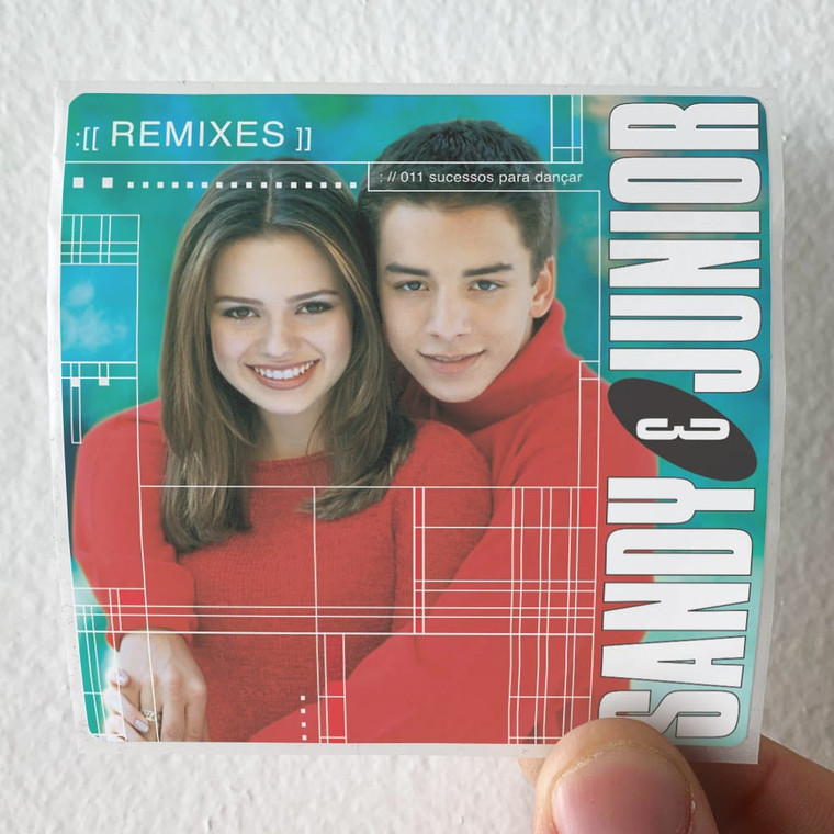 Sandy and Junior Todas As Estaes Remixes E Videoclipes Album Cover Sticker