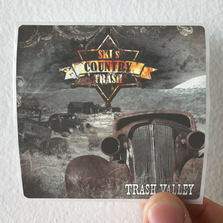 Skis Country Trash Trash Valley Album Cover Sticker