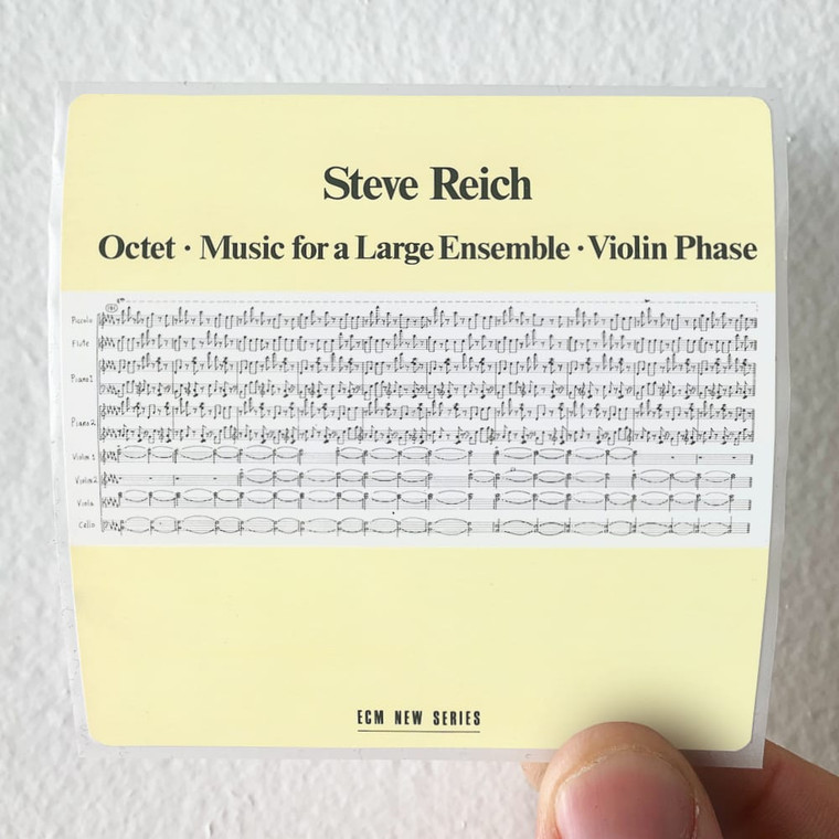 Steve Reich Octet Music For A Large Ensemble Violin Phase Album Cover Sticker