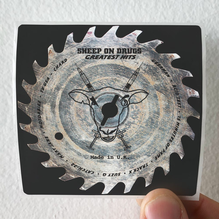 Sheep on Drugs Greatest Hits Album Cover Sticker