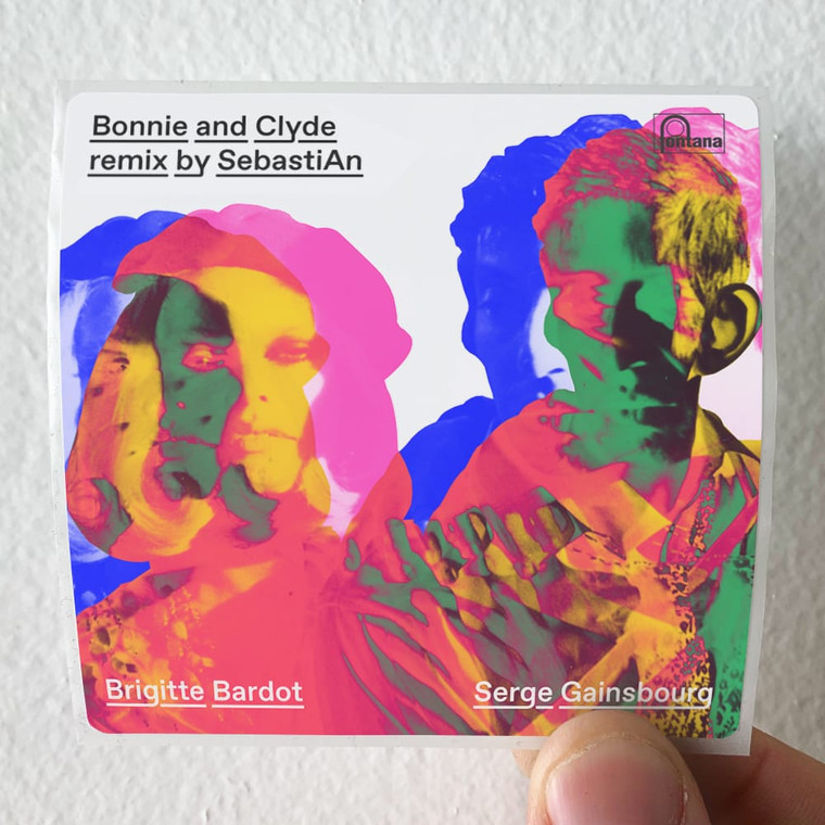 Serge Gainsbourg Bonnie And Clyde Sebastian Remix Album Cover Sticker
