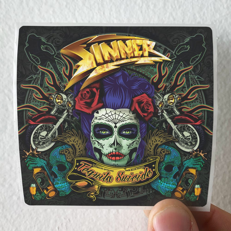 Sinner Tequila Suicide Album Cover Sticker