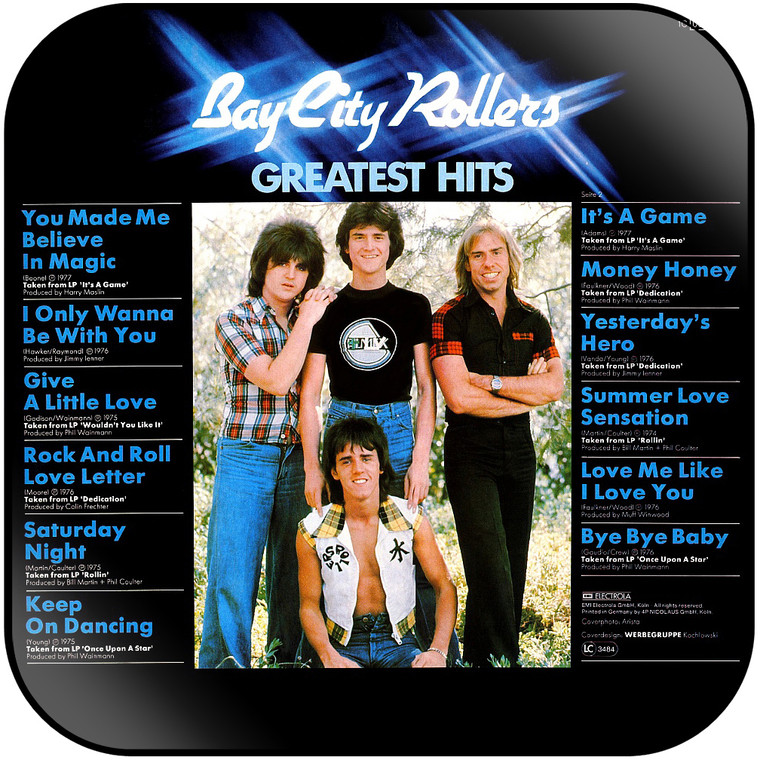 Bay City Rollers Hold Back The River Album Cover Sticker Album Cover Sticker