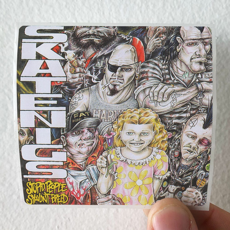 Skatenigs Stupid People Shouldnt Breed Album Cover Sticker