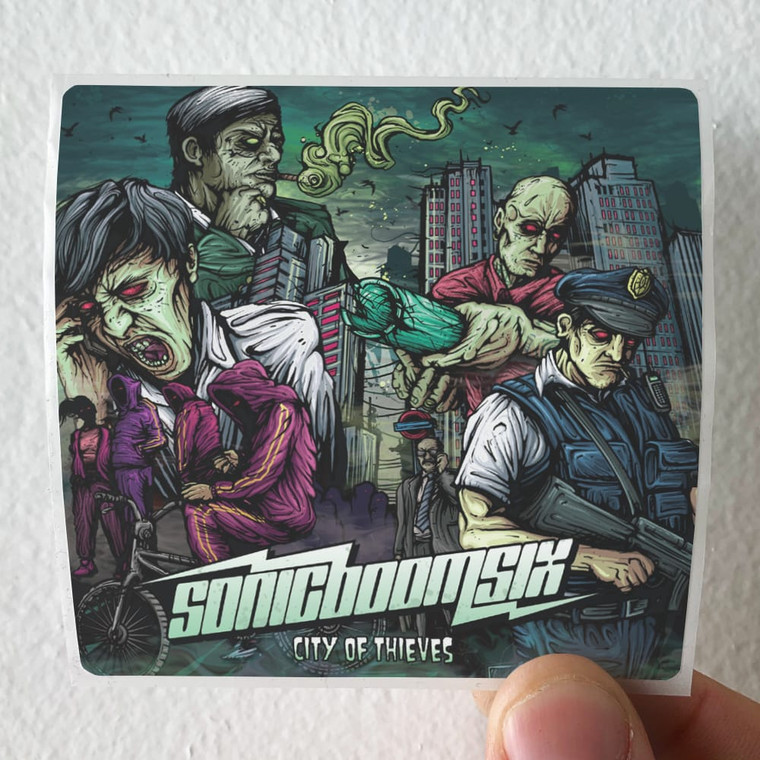 Sonic Boom Six City Of Thieves Album Cover Sticker